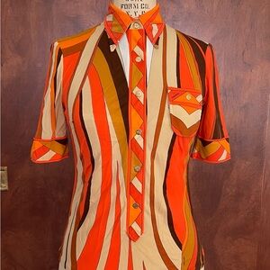 Rare Leonard Paris Blouse, Small, Vintage 1970s